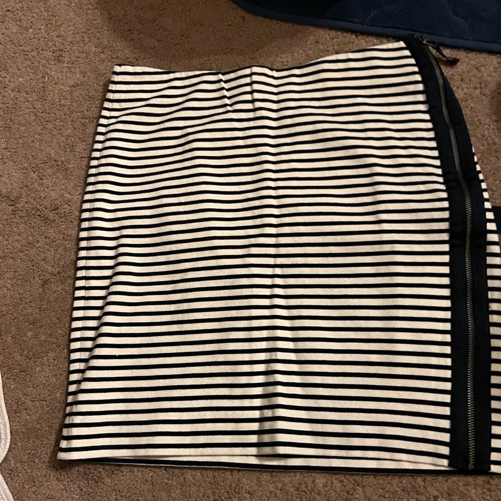 Madewell black and white stripe small‎ skirt